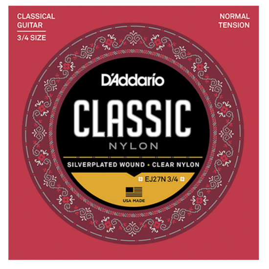 Daddario EJ27N 3/4 Size Normal Tension Classical Guitar Strings