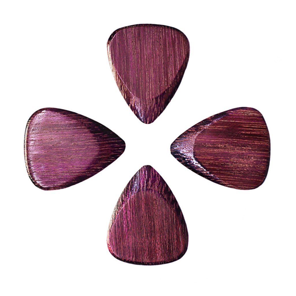 Timber Tones TIMT-PUH-4 Purple Heart pack with 4 picks