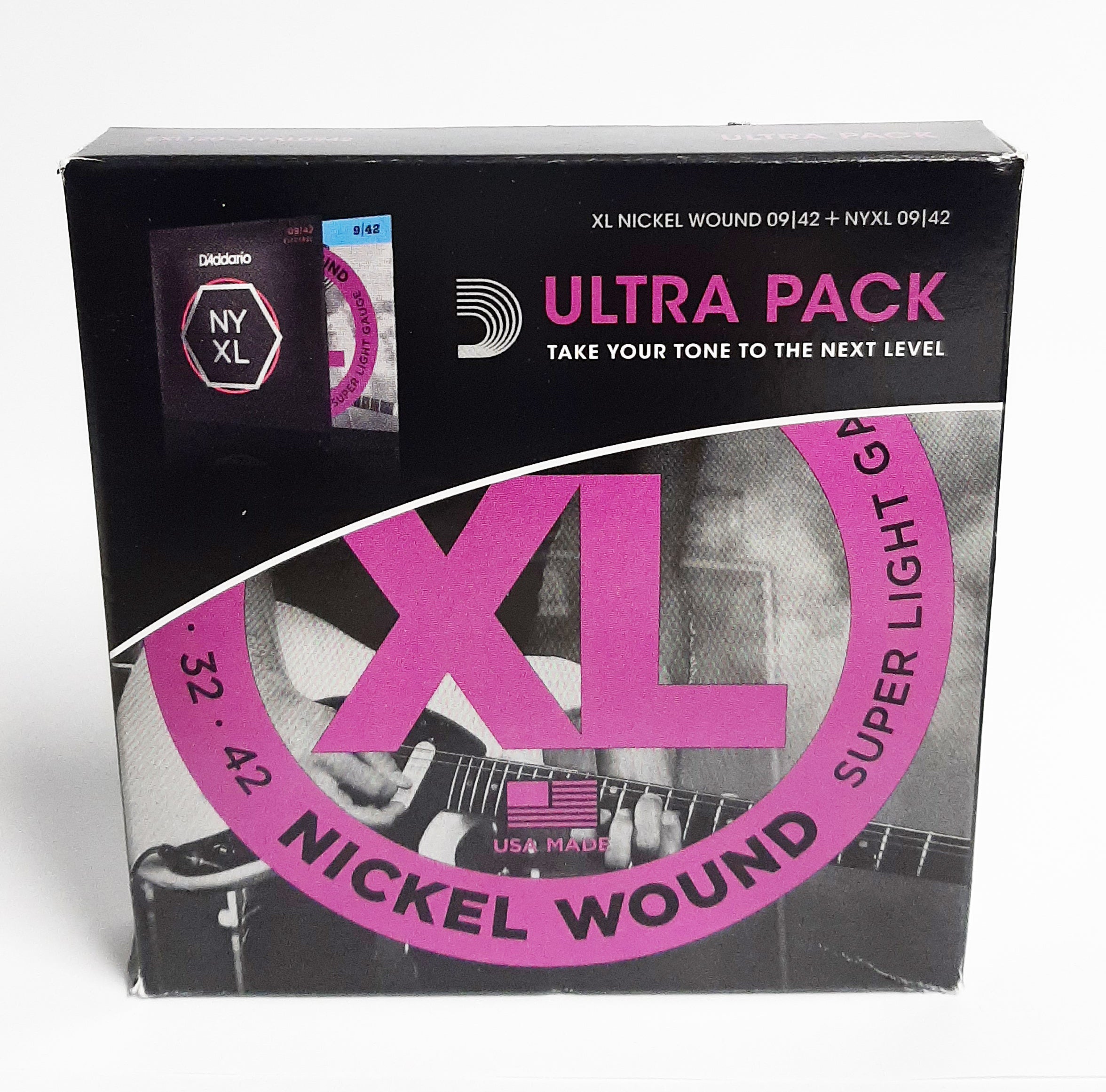 D'Addario EXL120 / NYXL0942 Juego de Cuerdas de Guitarra Eléctrica de Tensión Súper Ligera Ultra Pack