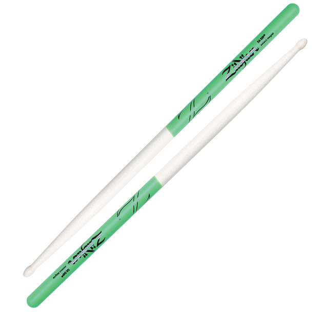 Zildjian Maple 5A Dip Series Drumsticks w/ Green Dip Coating